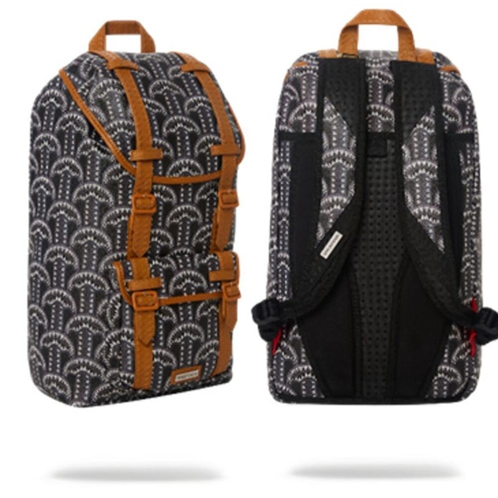 SPRAYGROUND ILLUCHAINS HILLS BACKPACK w/Leather Details